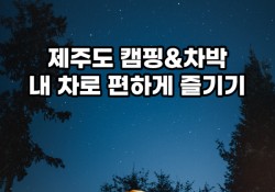 제주도 캠핑&차박 내 차로 편하게 즐겨보자!